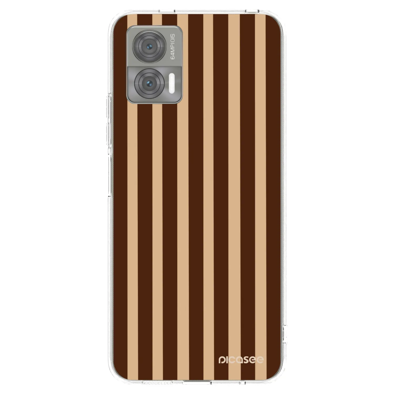 Picasee átlátszó szilikon tok az alábbi mobiltelefonokra Motorola Edge 30 Neo - Brown lines