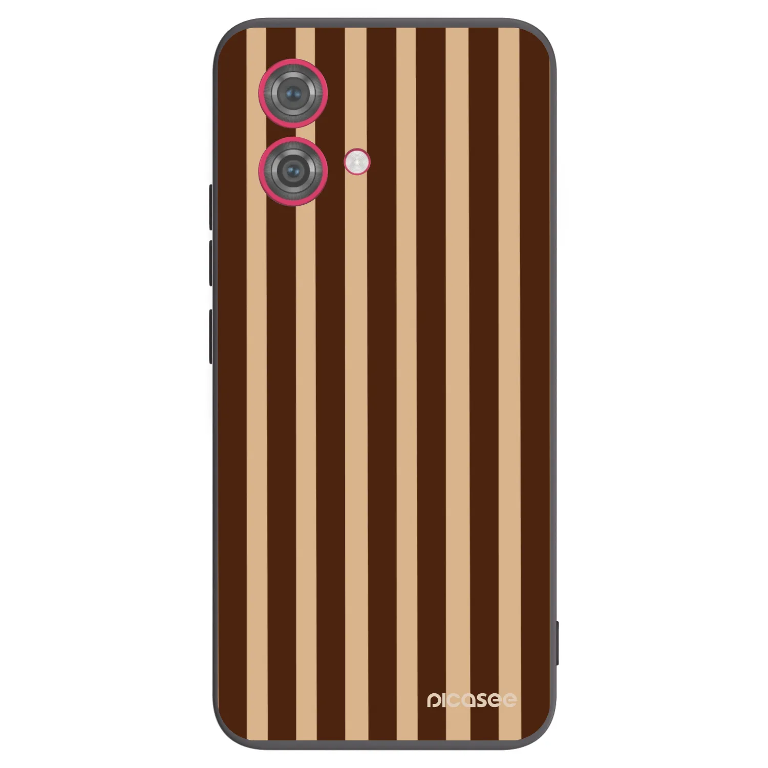 Picasee fekete szilikon tok az alábbi mobiltelefonokra Motorola Moto G84 5G - Brown lines