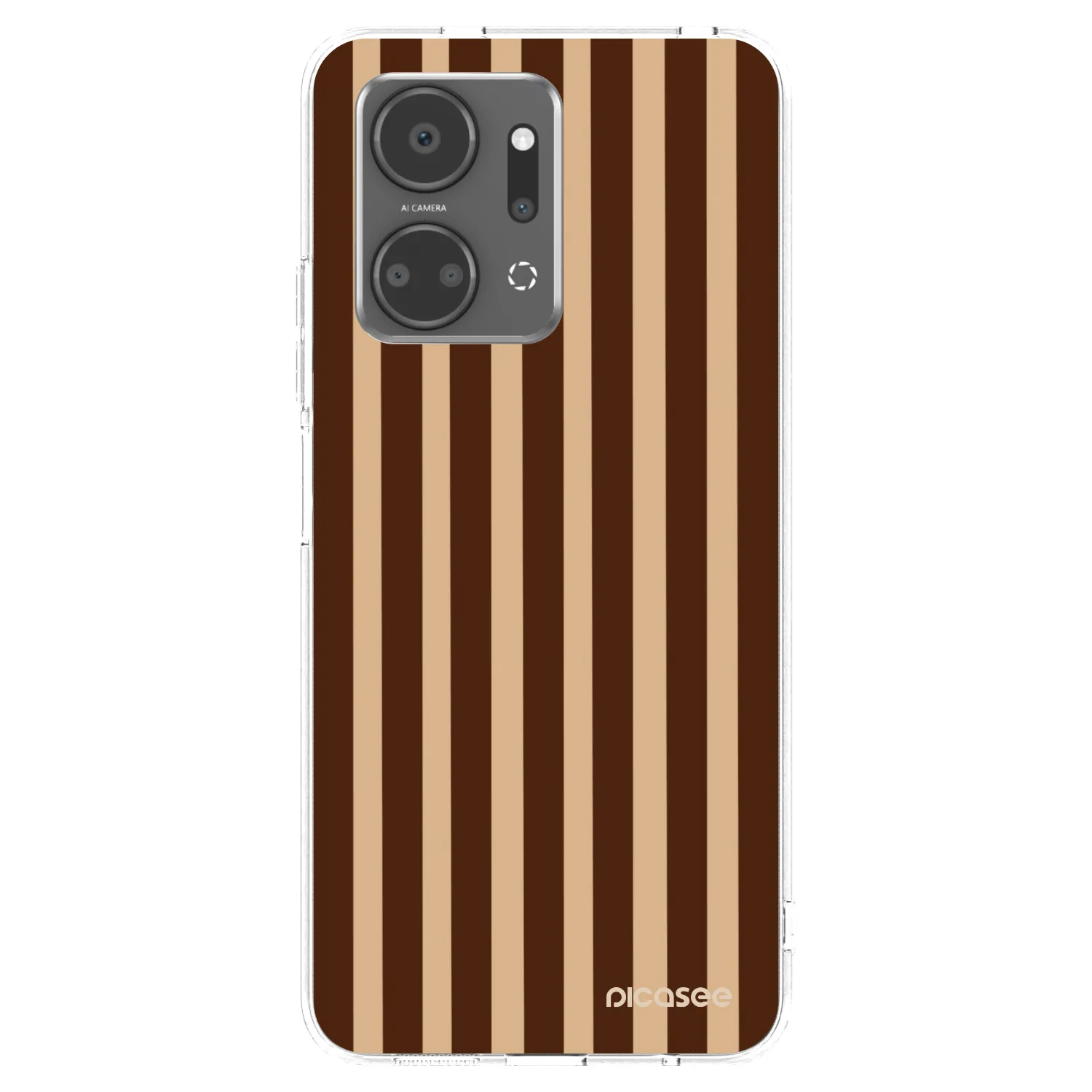 Picasee átlátszó szilikon tok az alábbi mobiltelefonokra Honor X7a - Brown lines