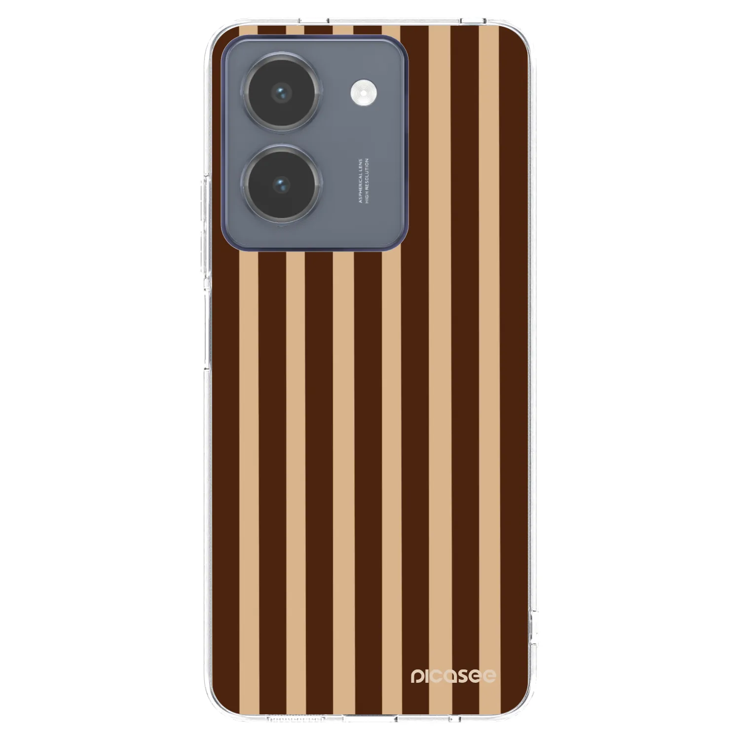 Picasee átlátszó szilikon tok az alábbi mobiltelefonokra Vivo Y36 4G - Brown lines