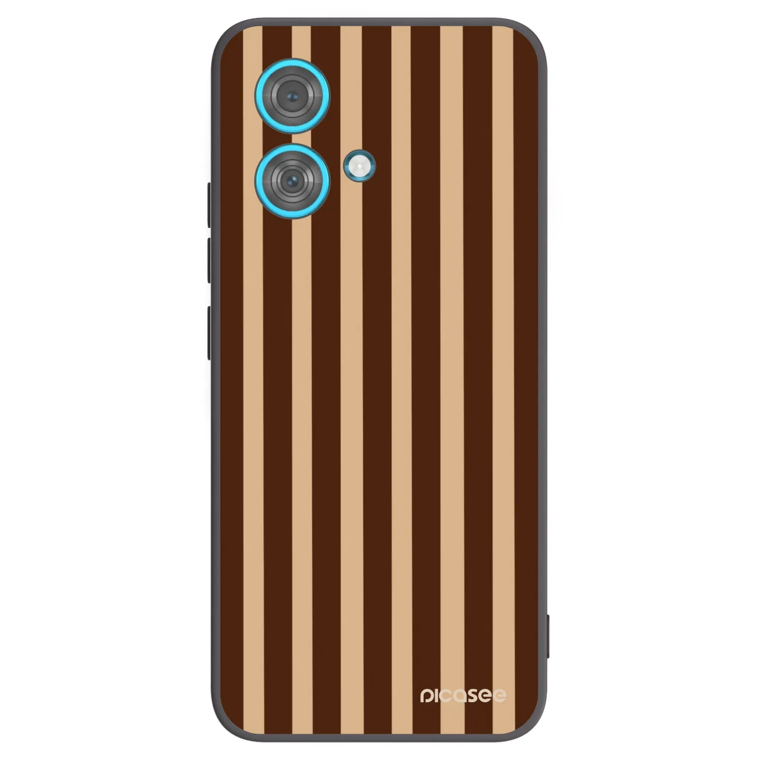 Picasee fekete szilikon tok az alábbi mobiltelefonokra Motorola Edge 40 Neo - Brown lines