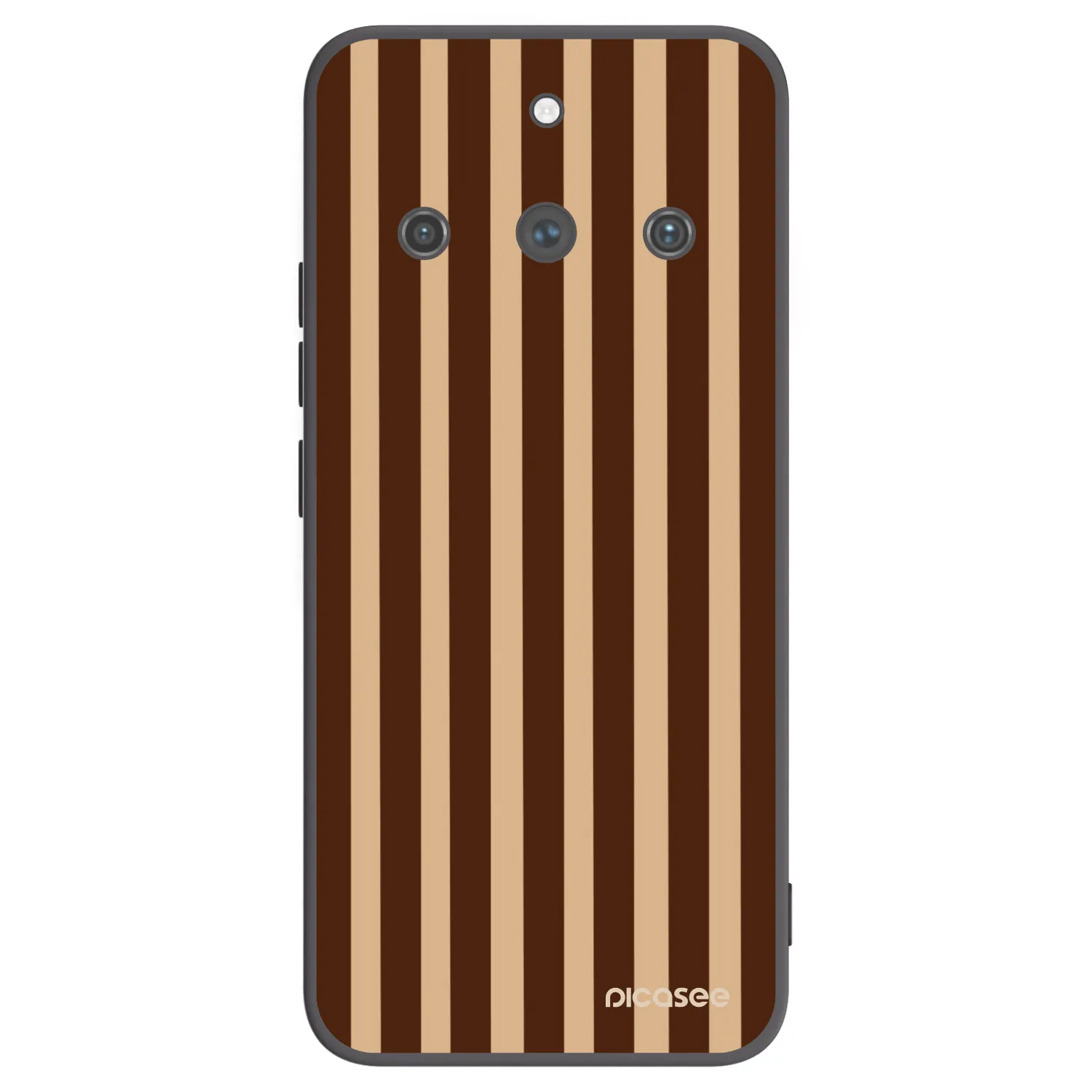 Picasee fekete szilikon tok az alábbi mobiltelefonokra Realme 11 Pro+ - Brown lines