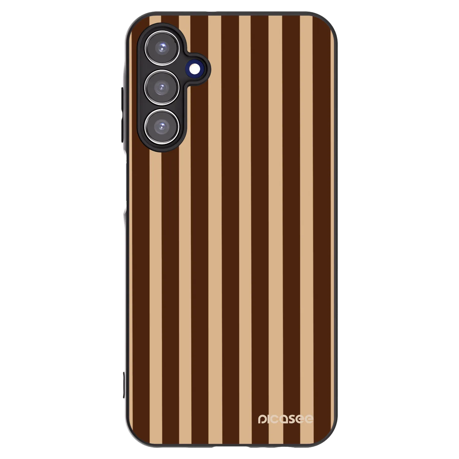 Picasee fekete szilikon tok az alábbi mobiltelefonokra Samsung Galaxy A15 A155F 4G - Brown lines