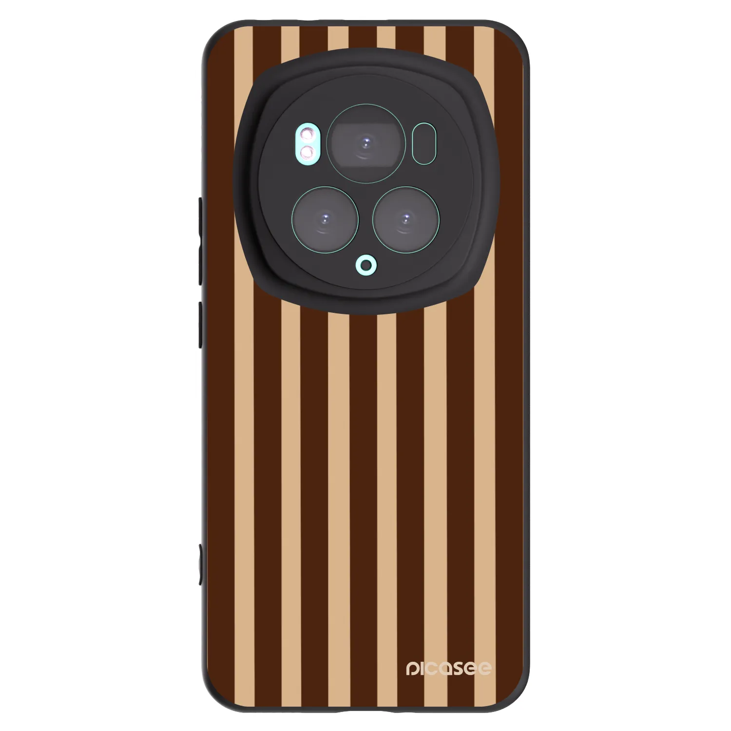 Picasee fekete szilikon tok az alábbi mobiltelefonokra Honor Magic6 Pro - Brown lines