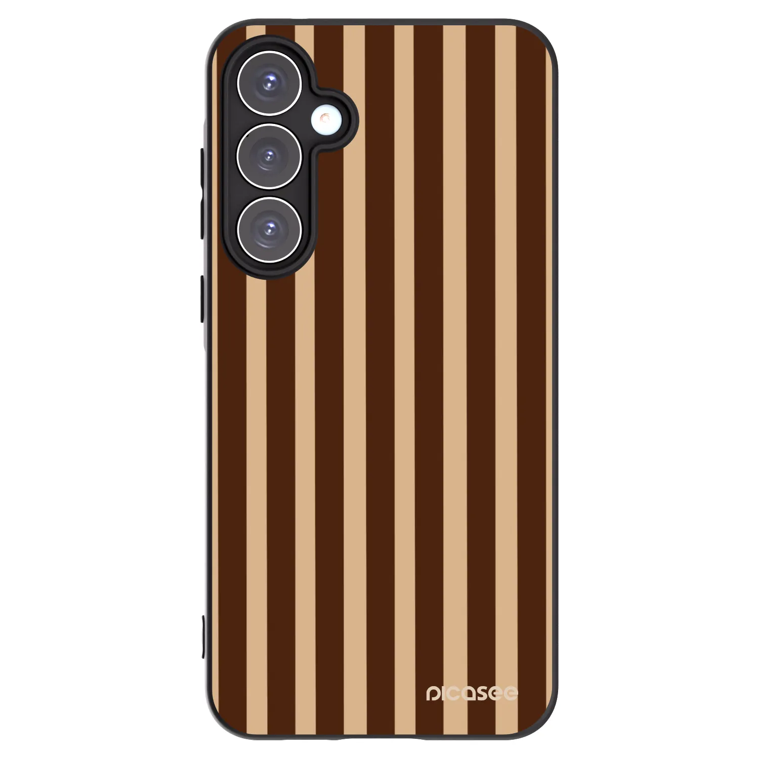 Picasee fekete szilikon tok az alábbi mobiltelefonokra Samsung Galaxy A55 5G A556B - Brown lines