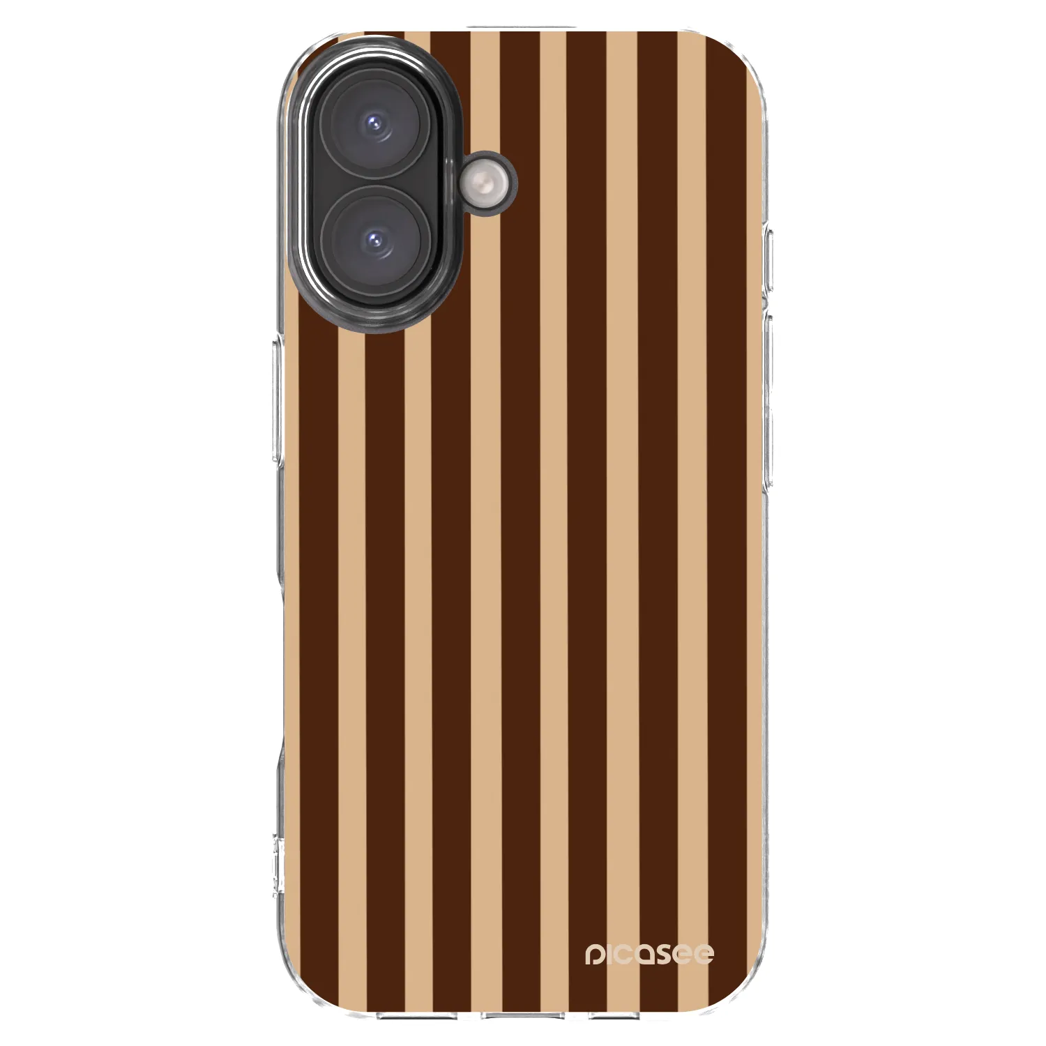 Picasee átlátszó szilikon tok az alábbi mobiltelefonokra Apple iPhone 16 - Brown lines