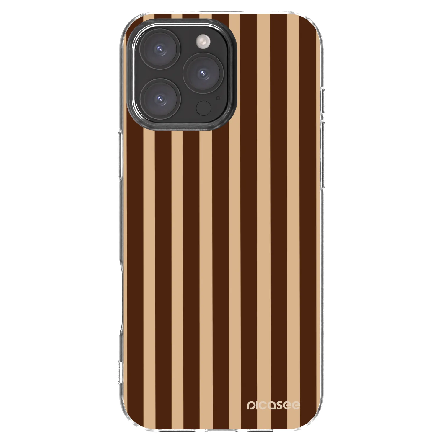 Picasee átlátszó szilikon tok az alábbi mobiltelefonokra Apple iPhone 16 Pro Max - Brown lines