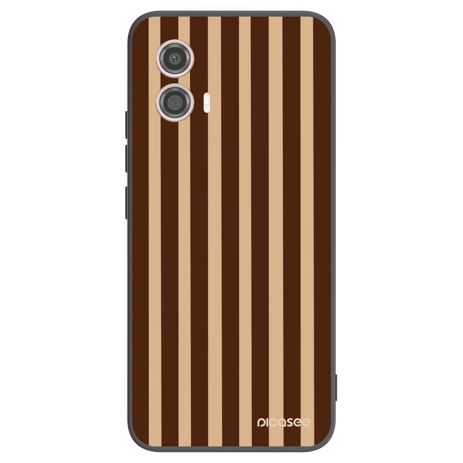 Picasee fekete szilikon tok az alábbi mobiltelefonokra Motorola Moto G53 5G - Brown lines