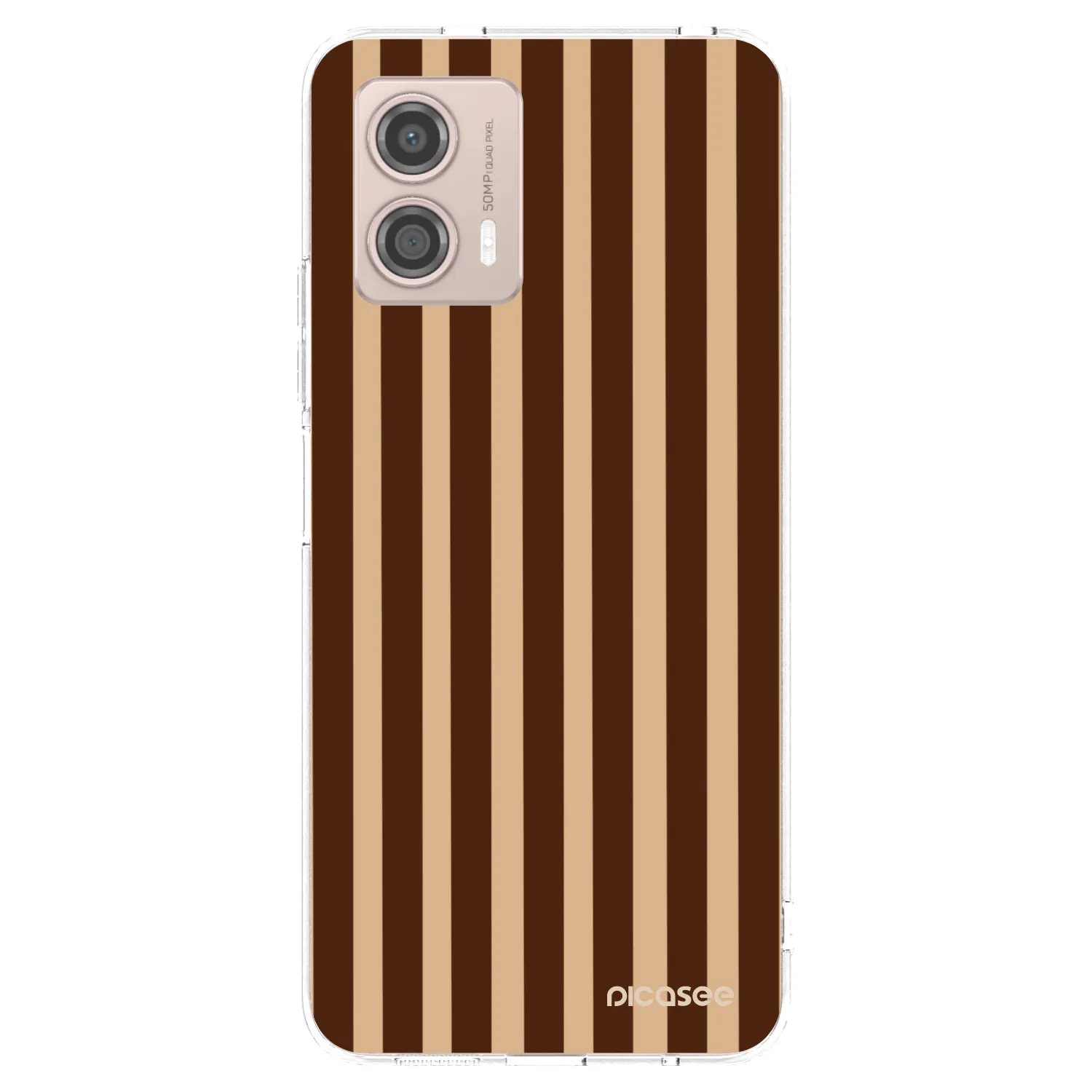 Picasee átlátszó szilikon tok az alábbi mobiltelefonokra Motorola Moto G53 5G - Brown lines