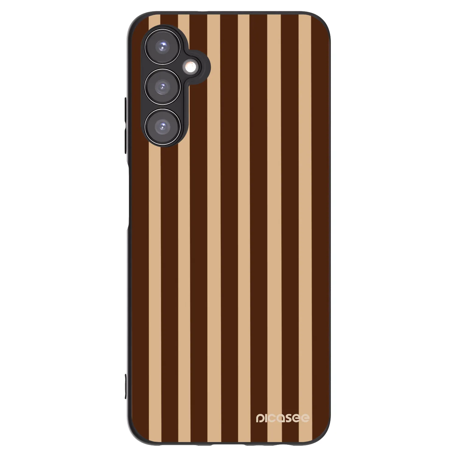 Picasee fekete szilikon tok az alábbi mobiltelefonokra Samsung Galaxy A05s A057G - Brown lines