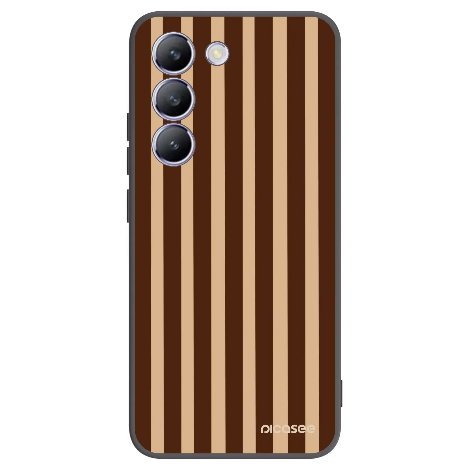 Picasee fekete szilikon tok az alábbi mobiltelefonokra Vivo V40 SE 5G - Brown lines