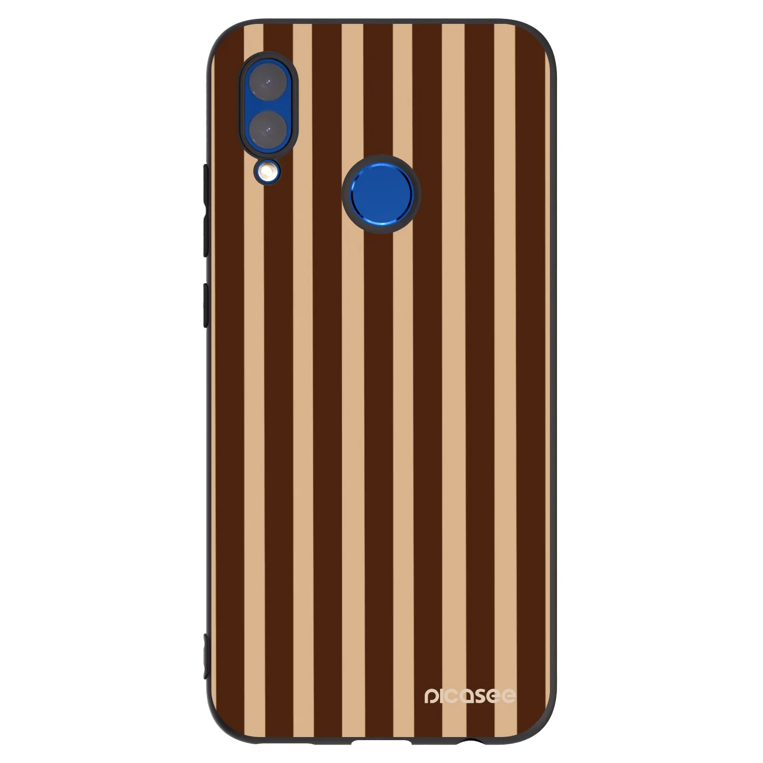 Picasee fekete szilikon tok az alábbi mobiltelefonokra Honor 10 Lite - Brown lines