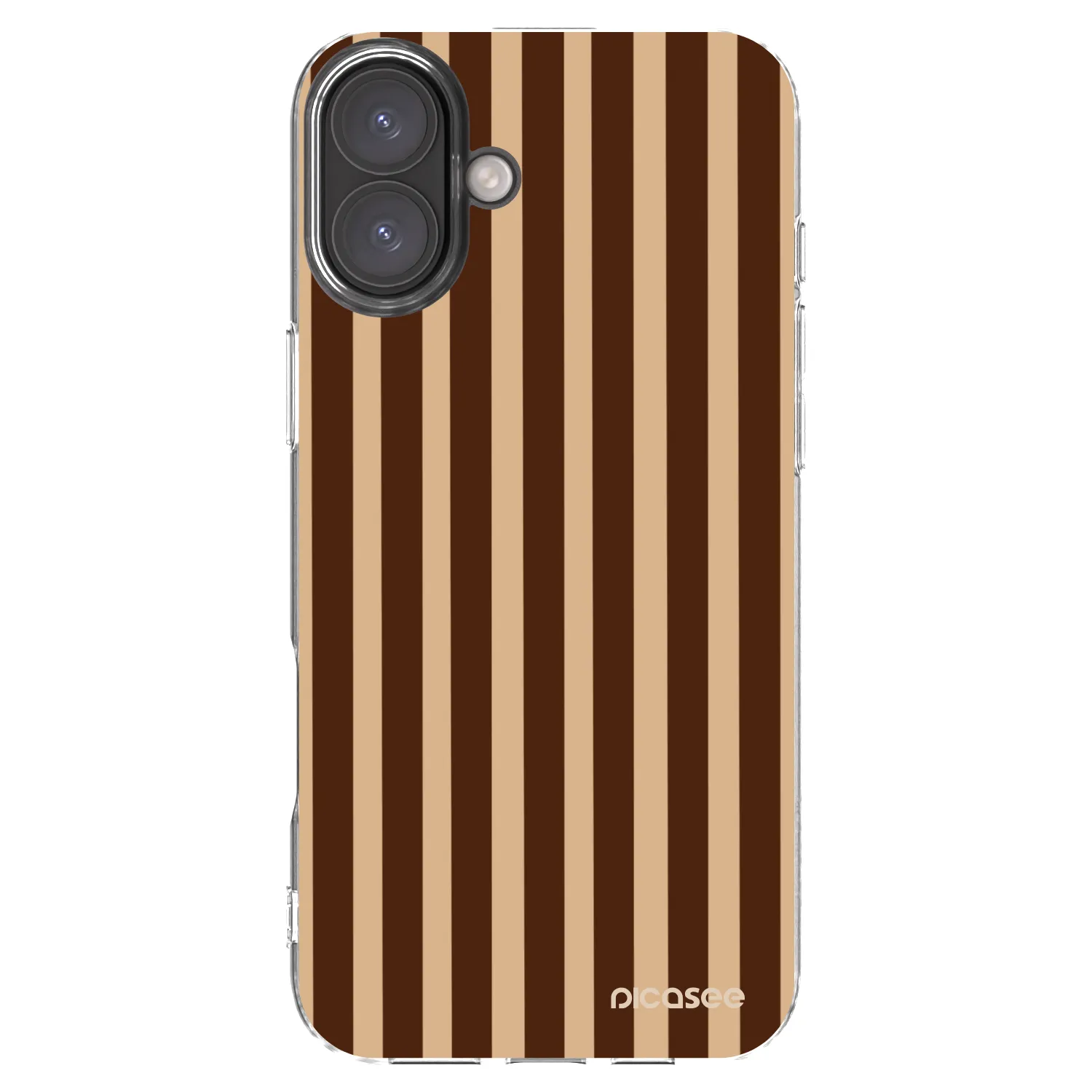 Picasee átlátszó szilikon tok az alábbi mobiltelefonokra Apple iPhone 16 Plus - Brown lines