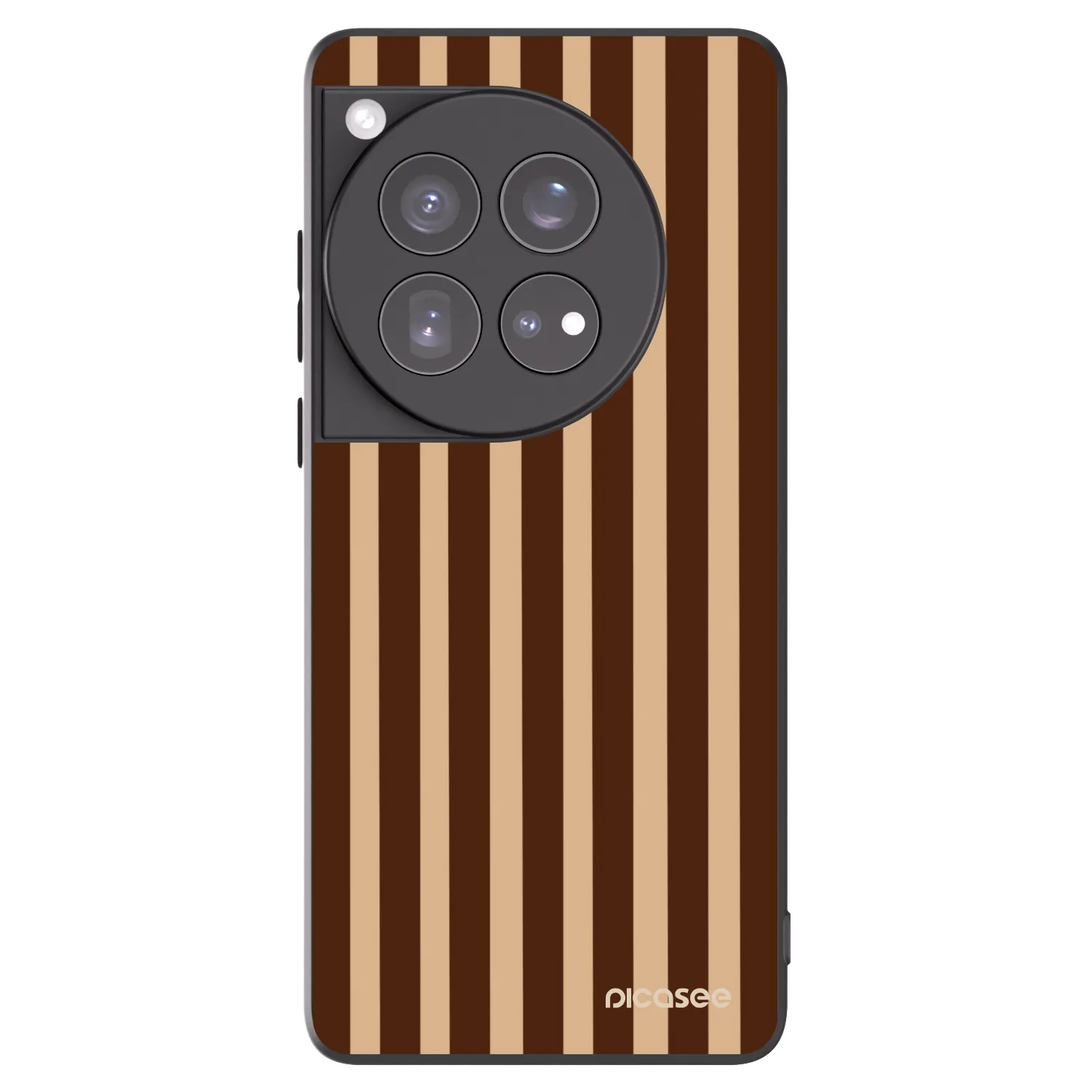 Picasee fekete szilikon tok az alábbi mobiltelefonokra OnePlus 12 5G - Brown lines