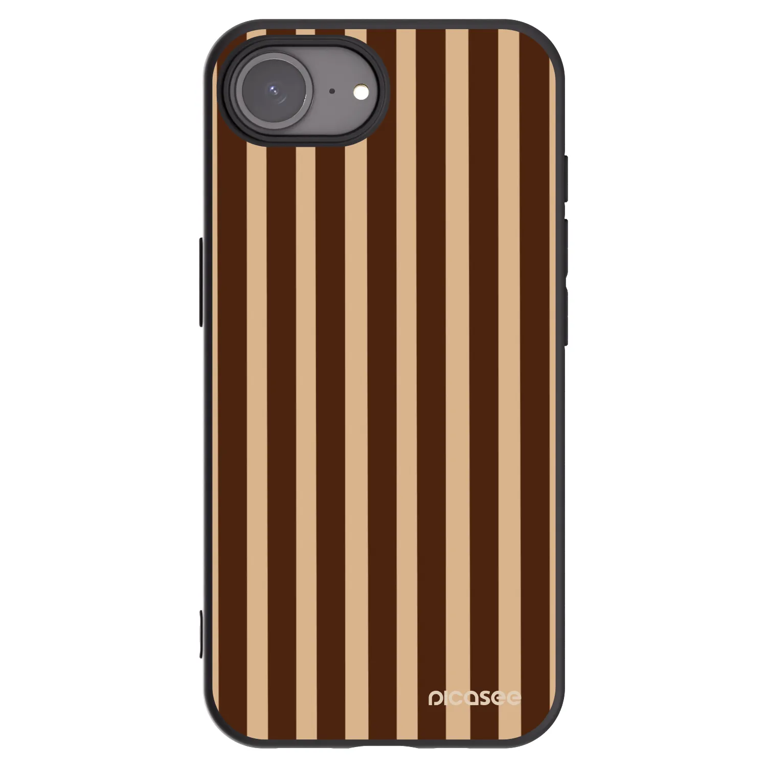 Picasee fekete szilikon tok az alábbi mobiltelefonokra Apple iPhone 16e - Brown lines