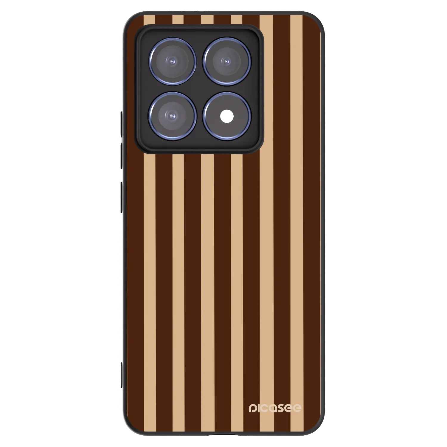Picasee fekete szilikon tok az alábbi mobiltelefonokra Xiaomi 14T Pro - Brown lines