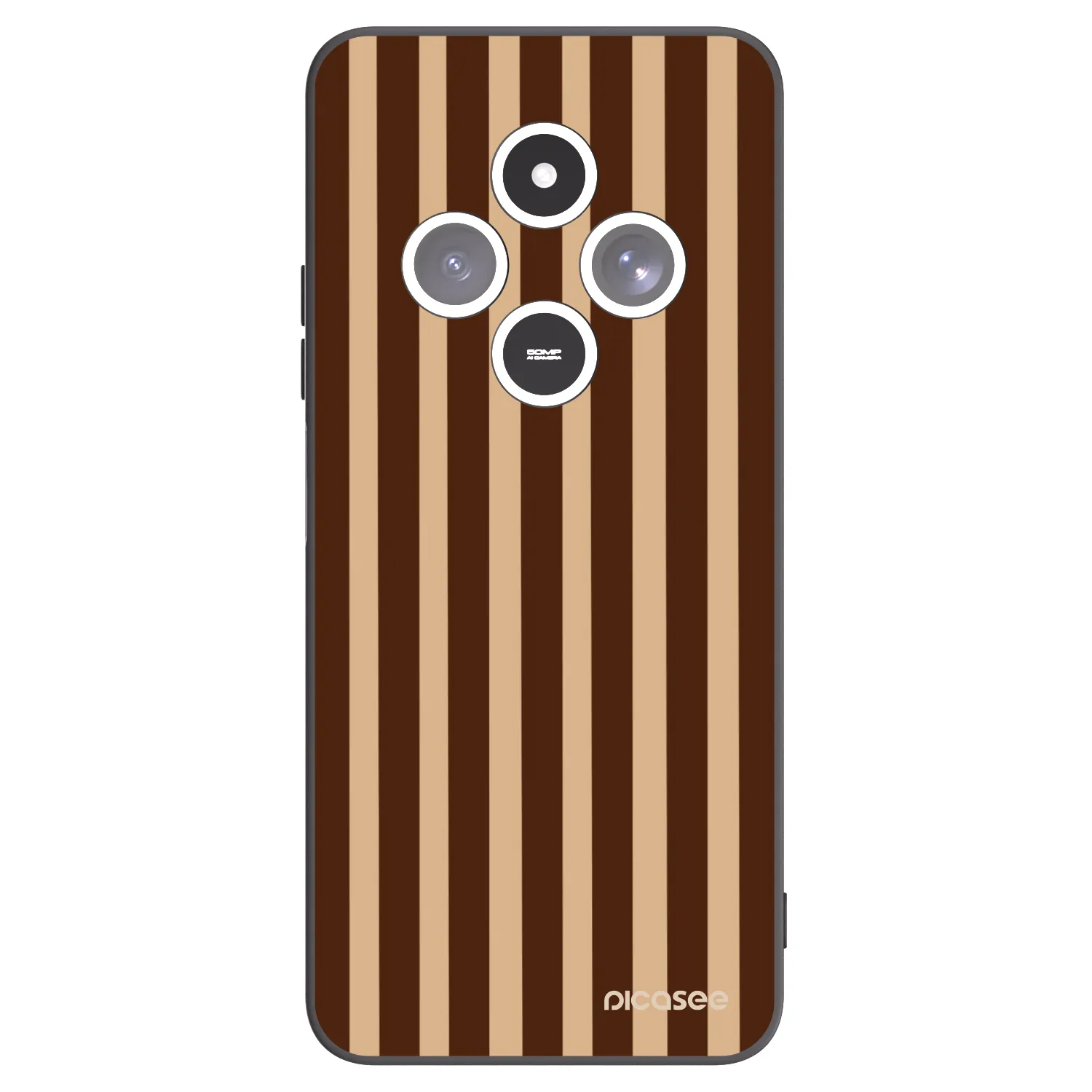 Picasee fekete szilikon tok az alábbi mobiltelefonokra Xiaomi Redmi 14C - Brown lines