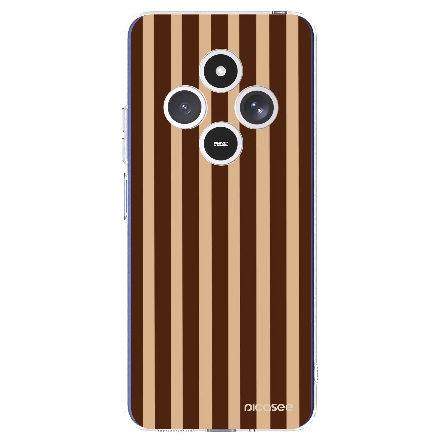 Picasee átlátszó szilikon tok az alábbi mobiltelefonokra Xiaomi Redmi 14C - Brown lines