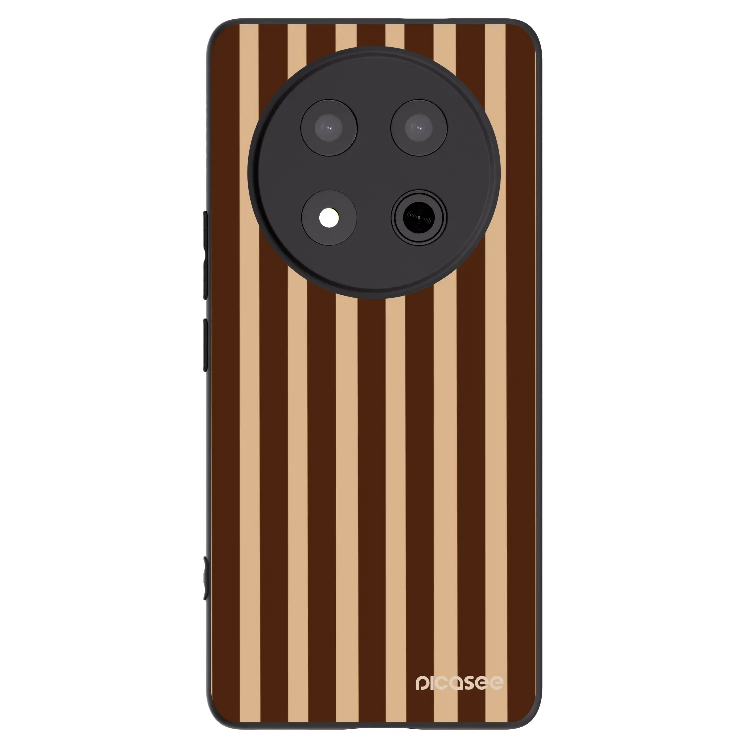 Picasee fekete szilikon tok az alábbi mobiltelefonokra Honor Magic7 Lite 5G - Brown lines