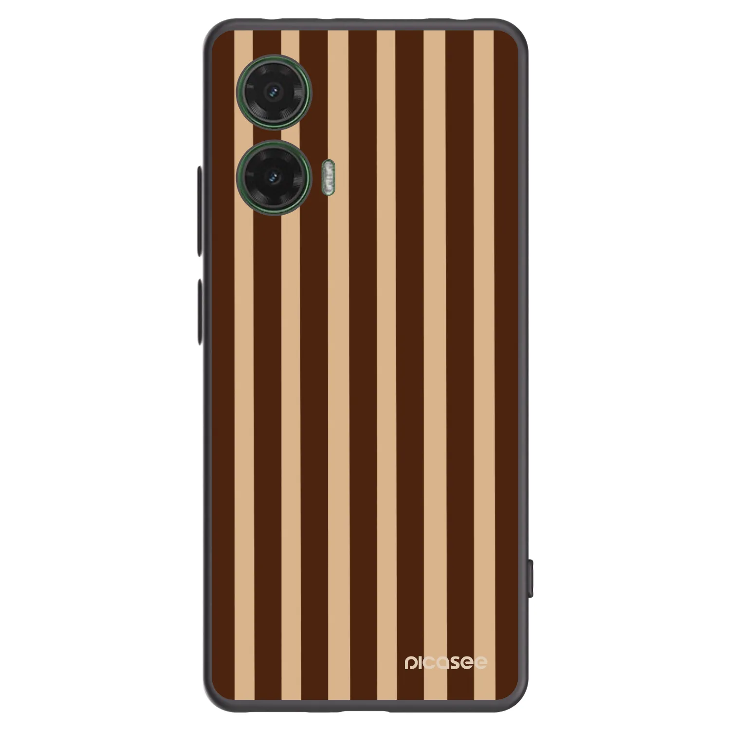 Picasee fekete szilikon tok az alábbi mobiltelefonokra Motorola Moto G35 5G - Brown lines