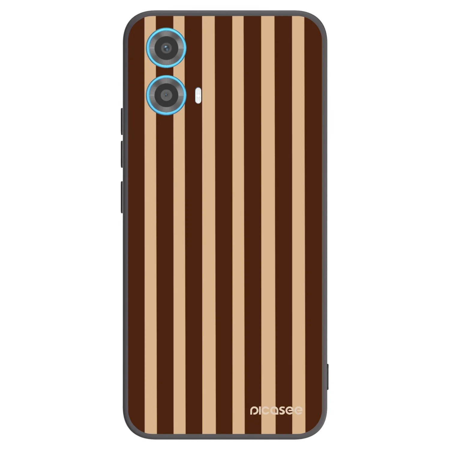 Picasee fekete szilikon tok az alábbi mobiltelefonokra Motorola Moto G34 5G - Brown lines