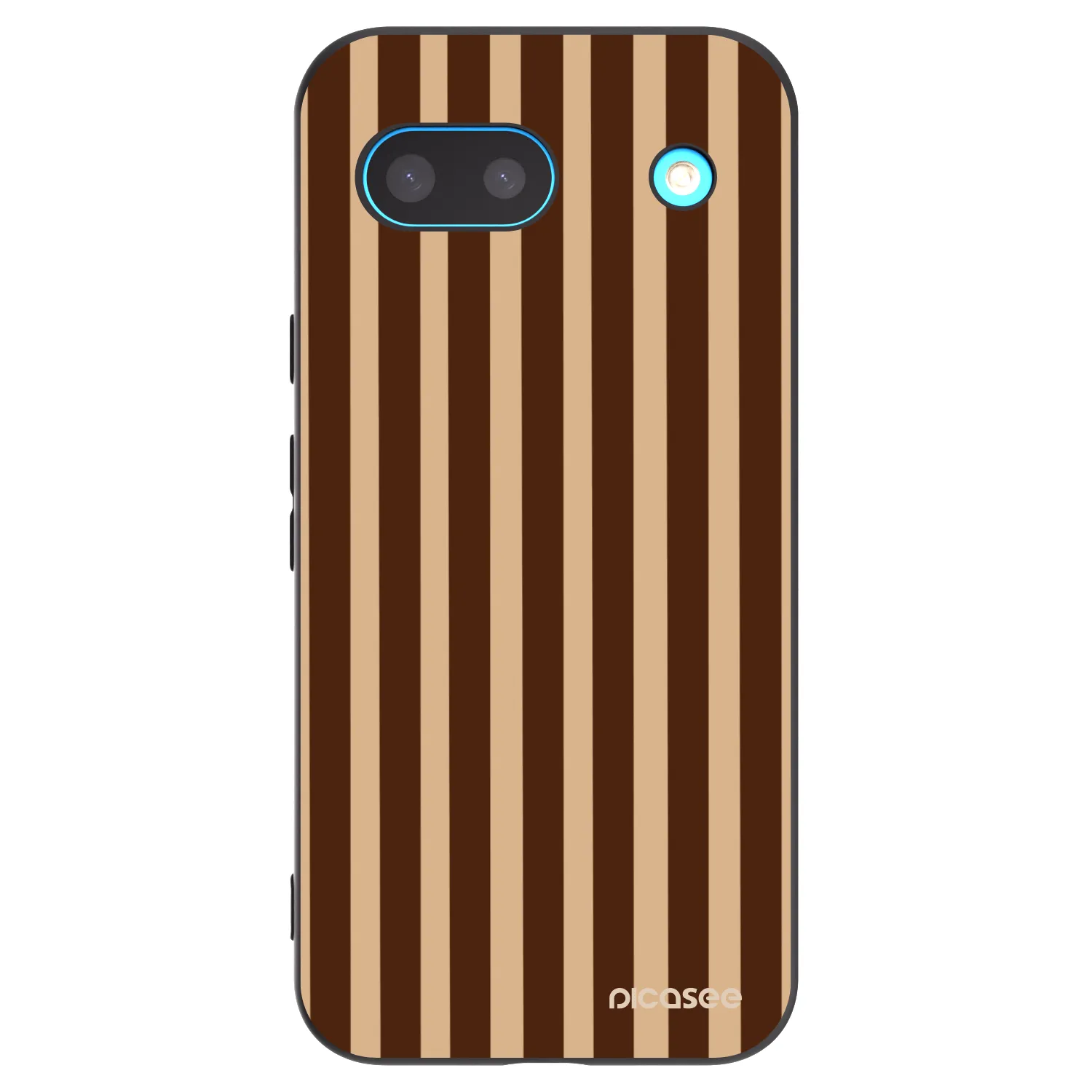 Picasee fekete szilikon tok az alábbi mobiltelefonokra Google Pixel 8a - Brown lines