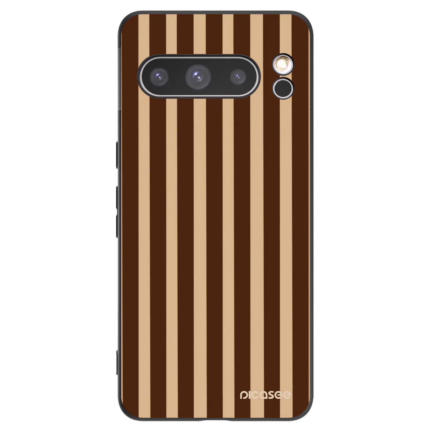 Picasee fekete szilikon tok az alábbi mobiltelefonokra Google Pixel 8 Pro - Brown lines