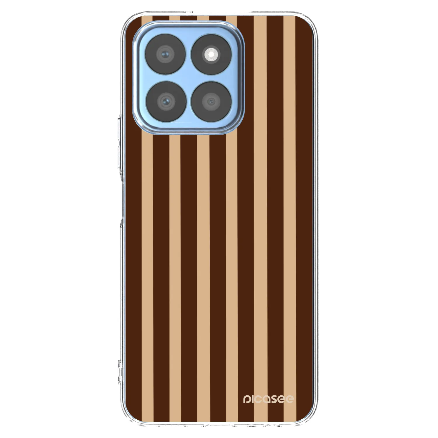 Picasee átlátszó szilikon tok az alábbi mobiltelefonokra Honor X8c - Brown lines