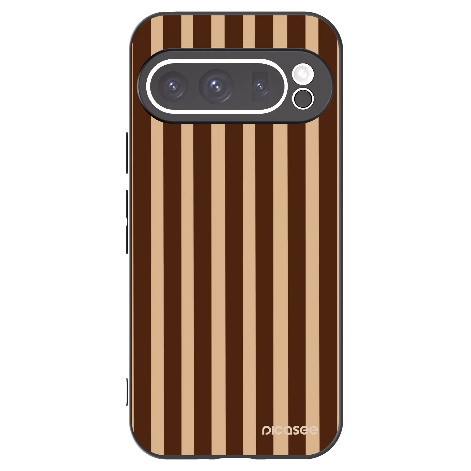 Picasee fekete szilikon tok az alábbi mobiltelefonokra Google Pixel 9 Pro - Brown lines
