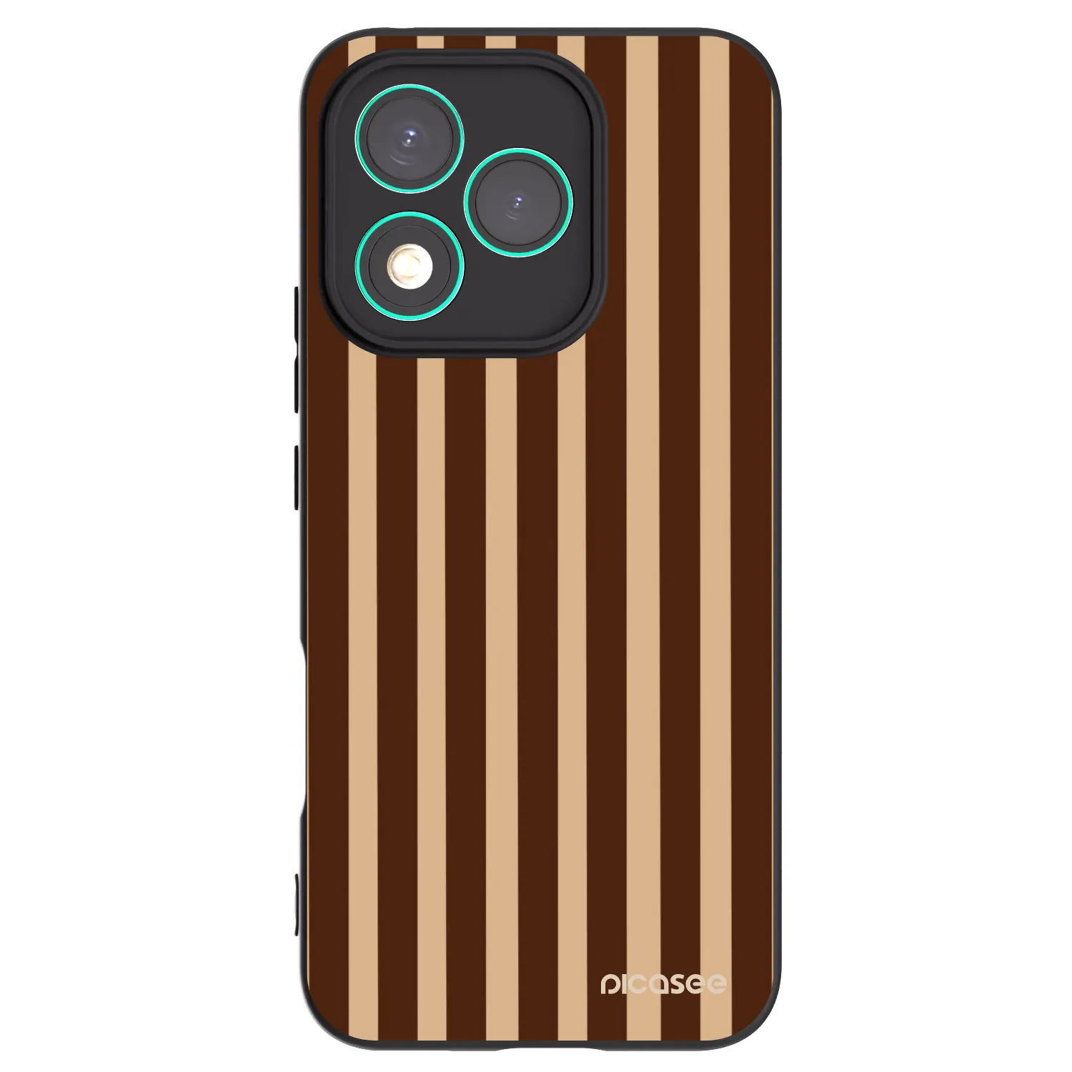 Picasee fekete szilikon tok az alábbi mobiltelefonokra Honor 400 Lite 5G - Brown lines