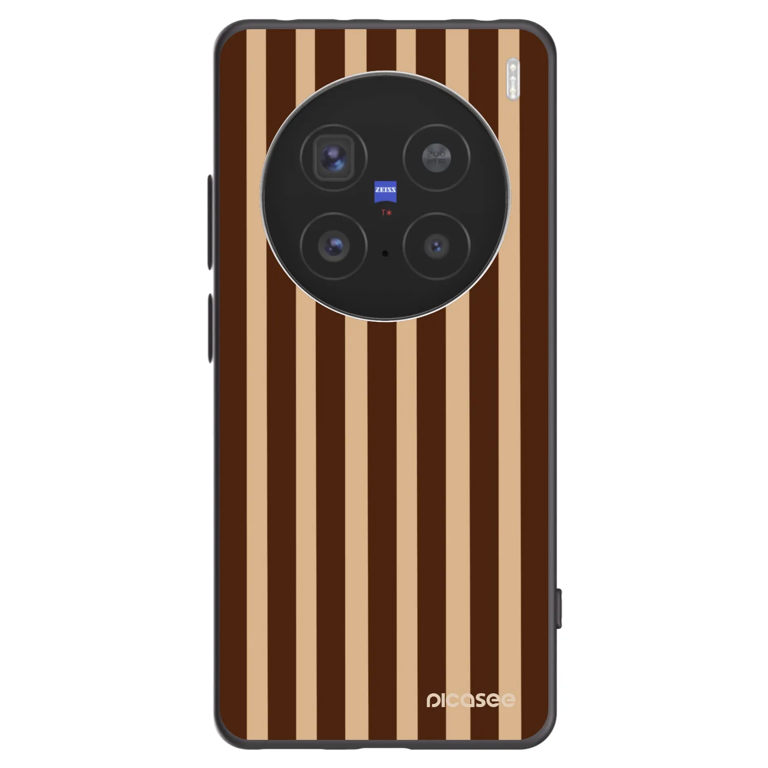 Picasee fekete szilikon tok az alábbi mobiltelefonokra Vivo X200 Pro - Brown lines