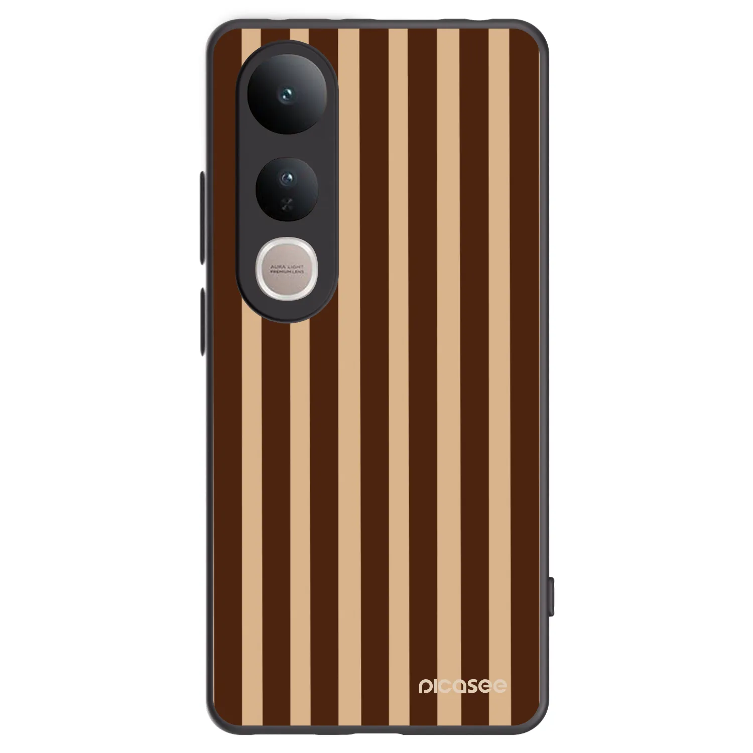 Picasee fekete szilikon tok az alábbi mobiltelefonokra Vivo V50 Lite 5G - Brown lines