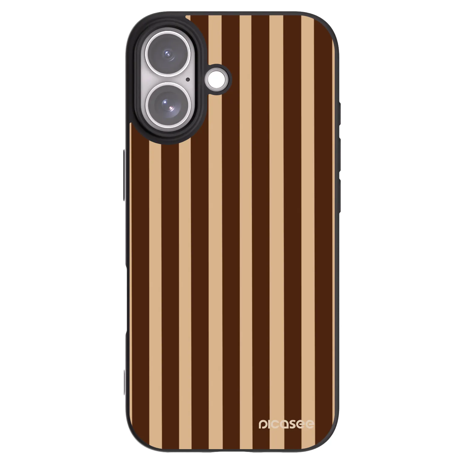 Picasee fekete szilikon tok az alábbi mobiltelefonokra Apple iPhone 17 - Brown lines