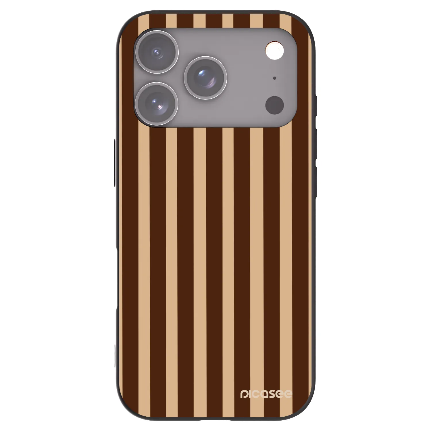 Picasee fekete szilikon tok az alábbi mobiltelefonokra Apple iPhone 17 Pro - Brown lines
