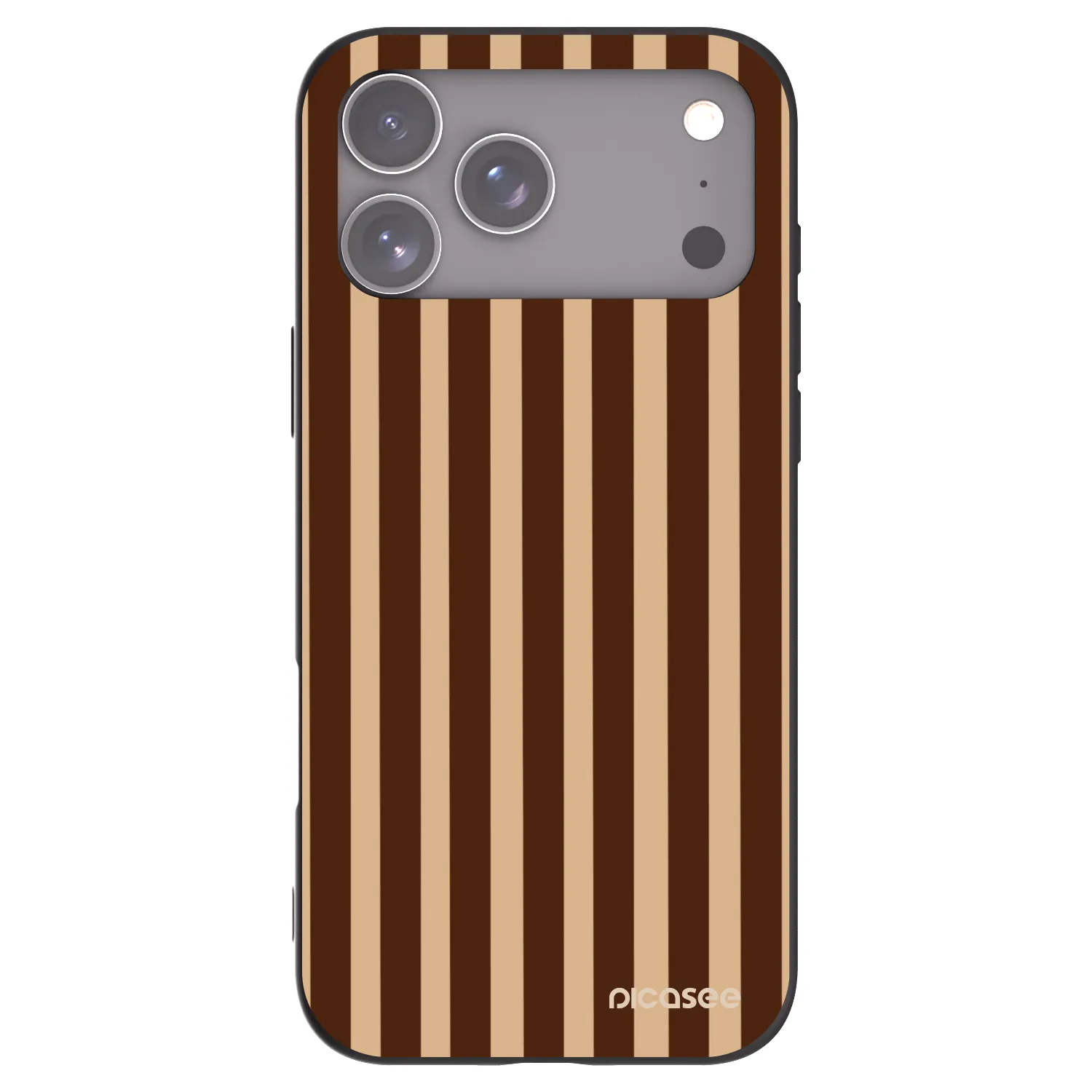 Picasee fekete szilikon tok az alábbi mobiltelefonokra Apple iPhone 17 Pro Max - Brown lines