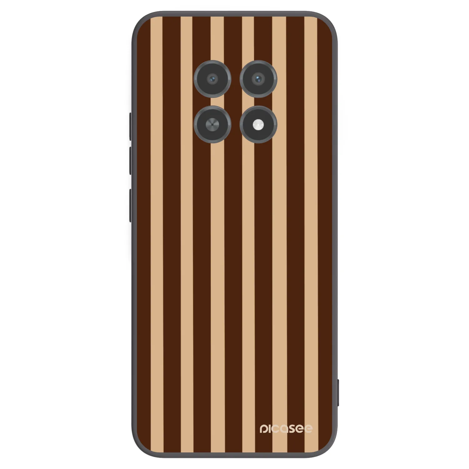 Picasee fekete szilikon tok az alábbi mobiltelefonokra Realme 12X - Brown lines