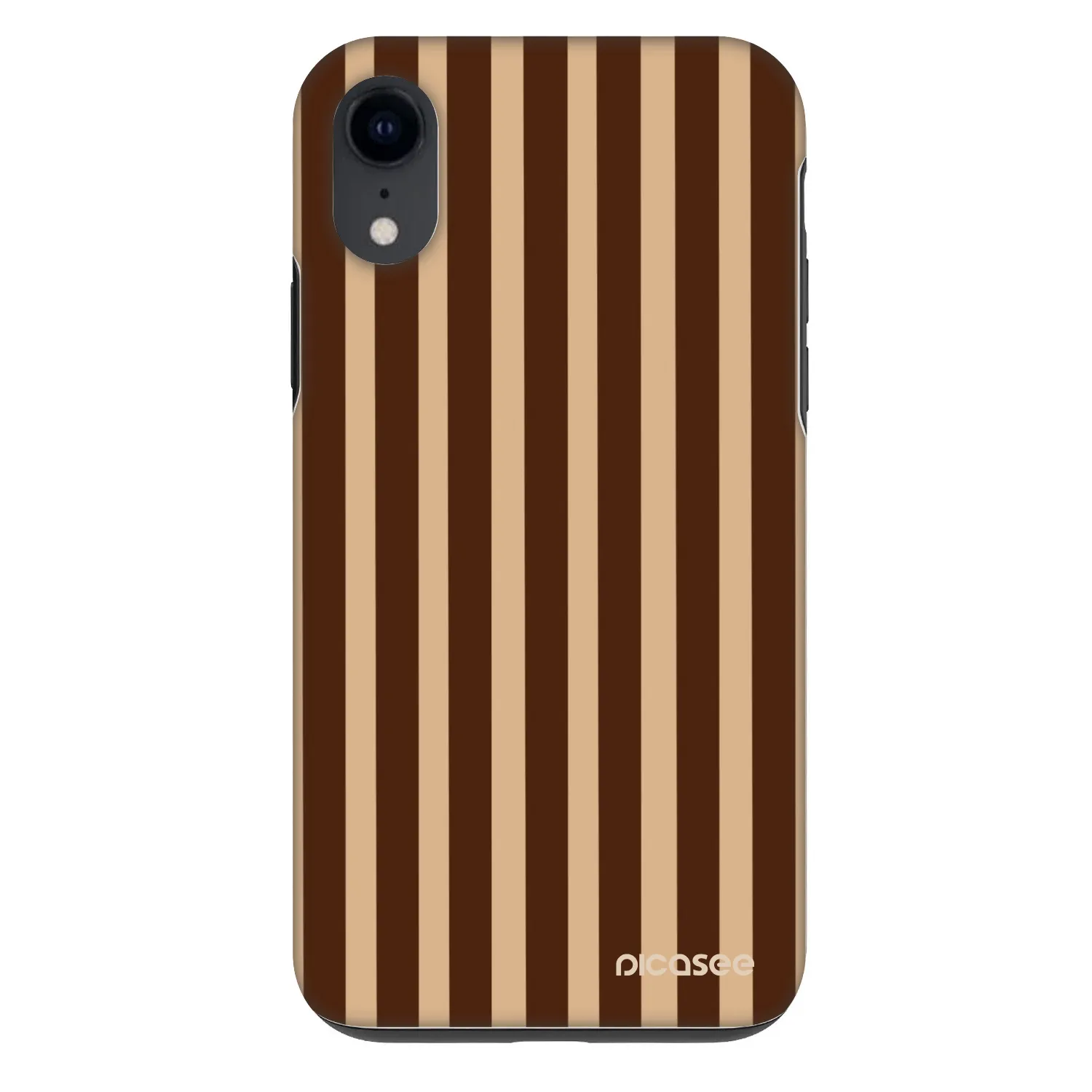 Picasee Fashion Case Apple iPhone XR - Brown lines