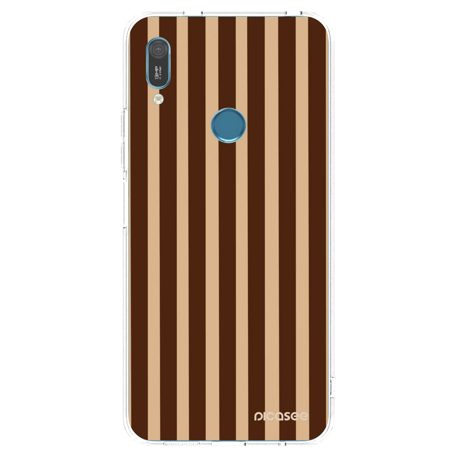 Picasee átlátszó szilikon tok az alábbi mobiltelefonokra Huawei Y6 2019 - Brown lines