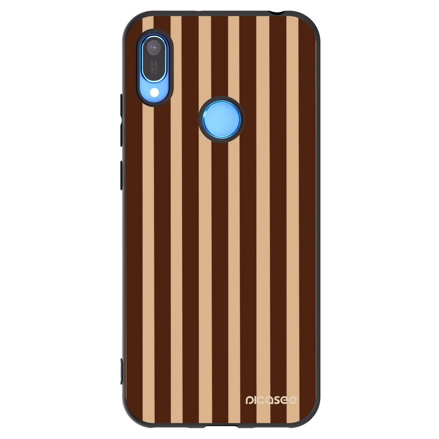 Picasee fekete szilikon tok az alábbi mobiltelefonokra Huawei Y6 2019 - Brown lines