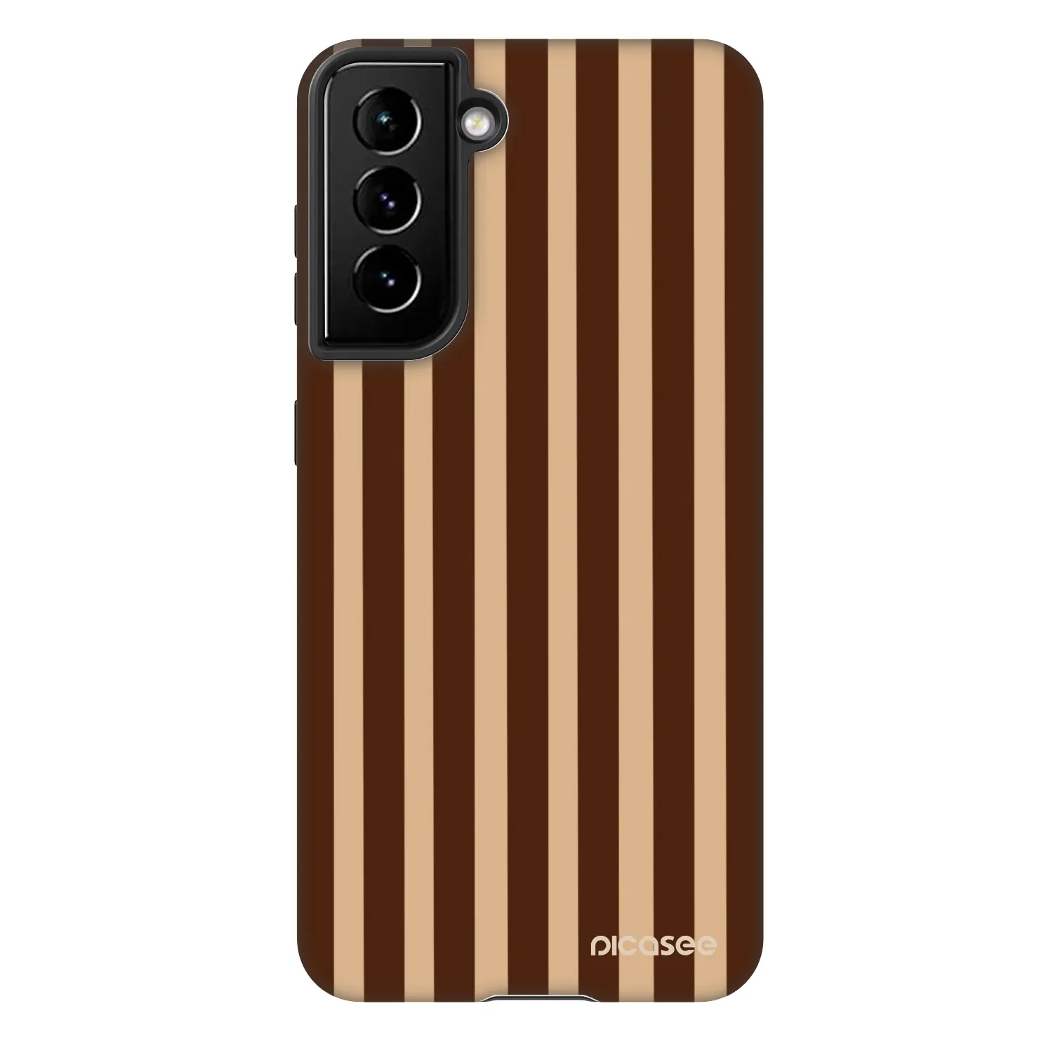 Picasee Fashion Case Samsung Galaxy S21 5G G991B - Brown lines