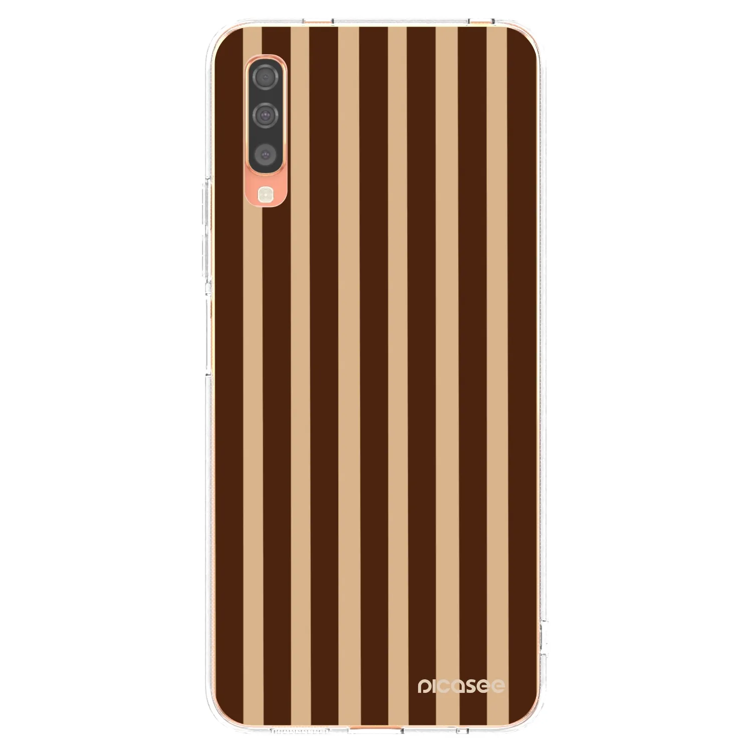 Picasee átlátszó szilikon tok az alábbi mobiltelefonokra Samsung Galaxy A70 A705F - Brown lines