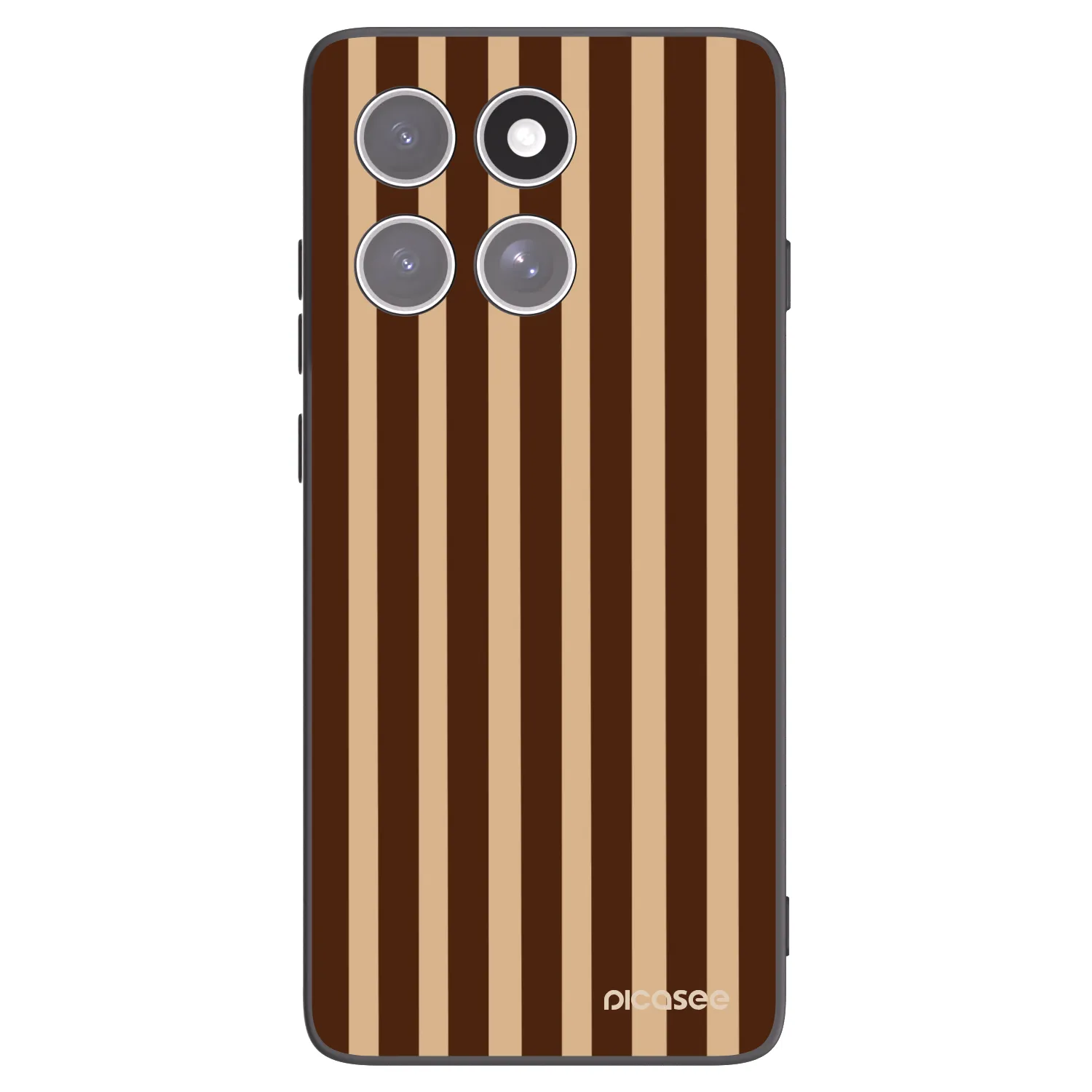 Picasee fekete szilikon tok az alábbi mobiltelefonokra Motorola Edge 60 Pro - Brown lines