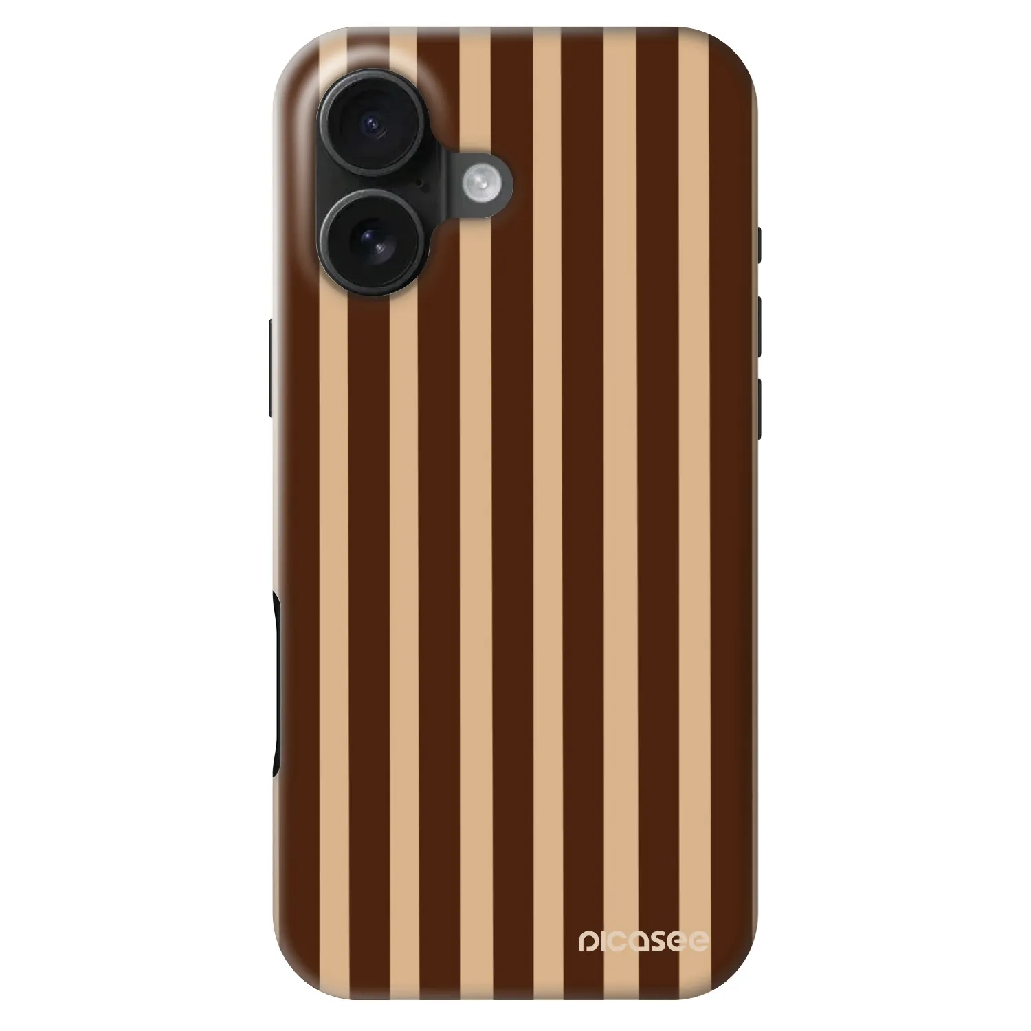 Picasee Fashion Case MagSafe Apple iPhone 16 - Brown lines