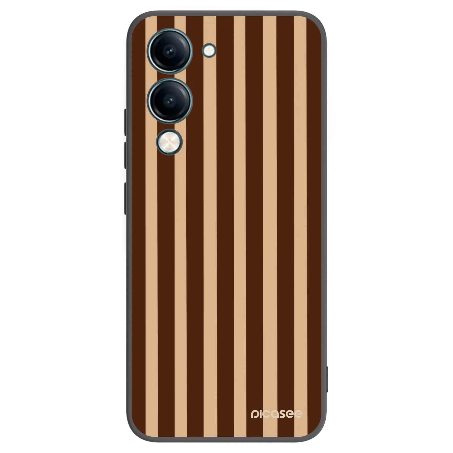 Picasee fekete szilikon tok az alábbi mobiltelefonokra Vivo Y29s 5G - Brown lines