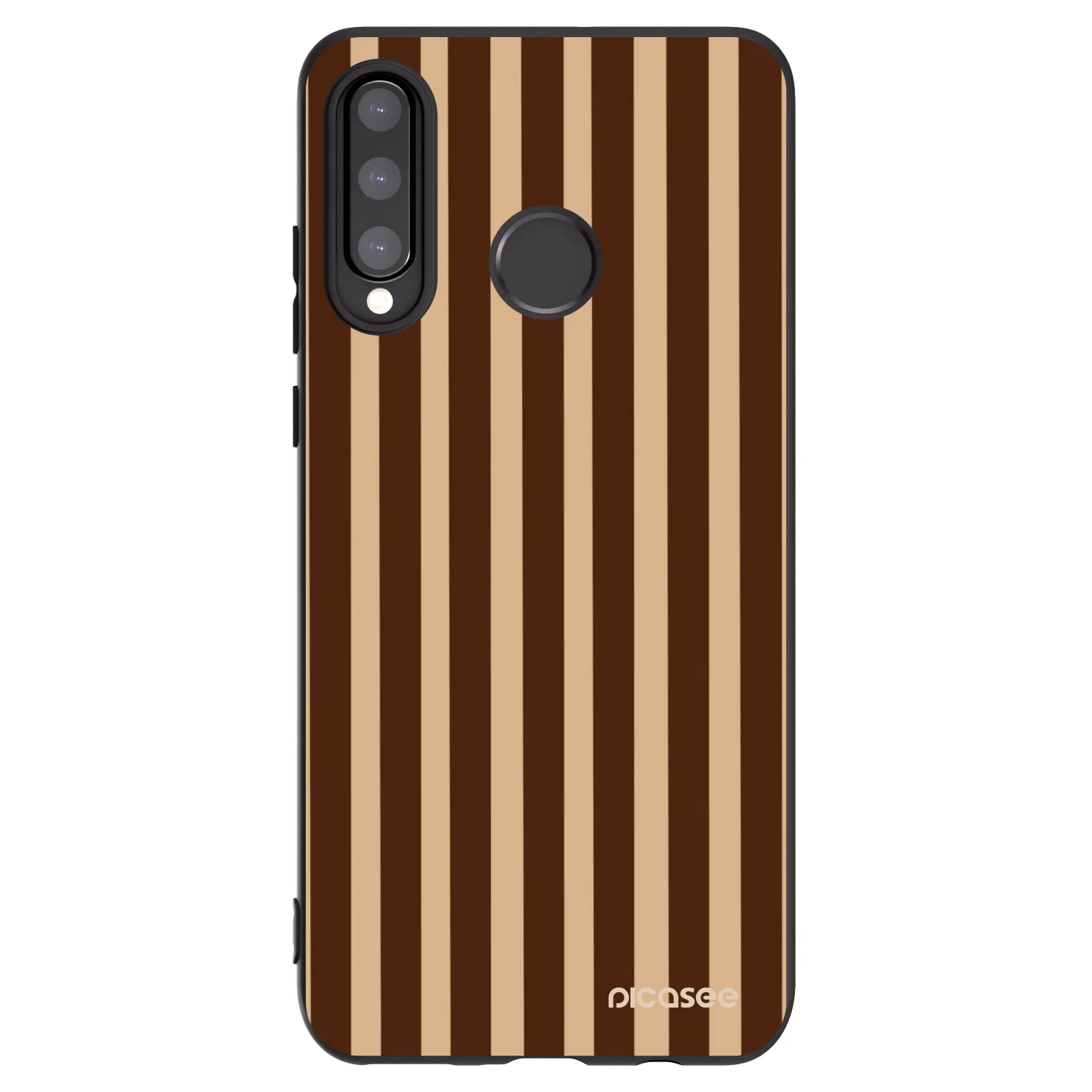 Picasee fekete szilikon tok az alábbi mobiltelefonokra Huawei P30 Lite - Brown lines