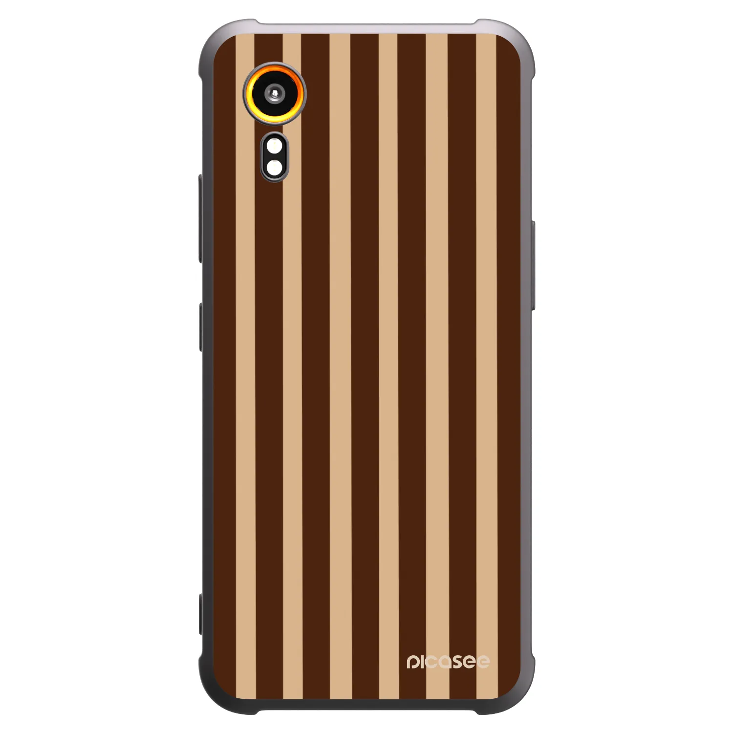 Picasee fekete szilikon tok az alábbi mobiltelefonokra Samsung Galaxy XCover 7 - Brown lines