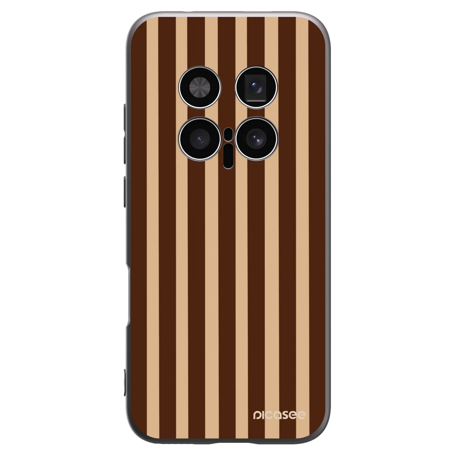 Picasee fekete szilikon tok az alábbi mobiltelefonokra Honor Magic8 Pro 5G - Brown lines