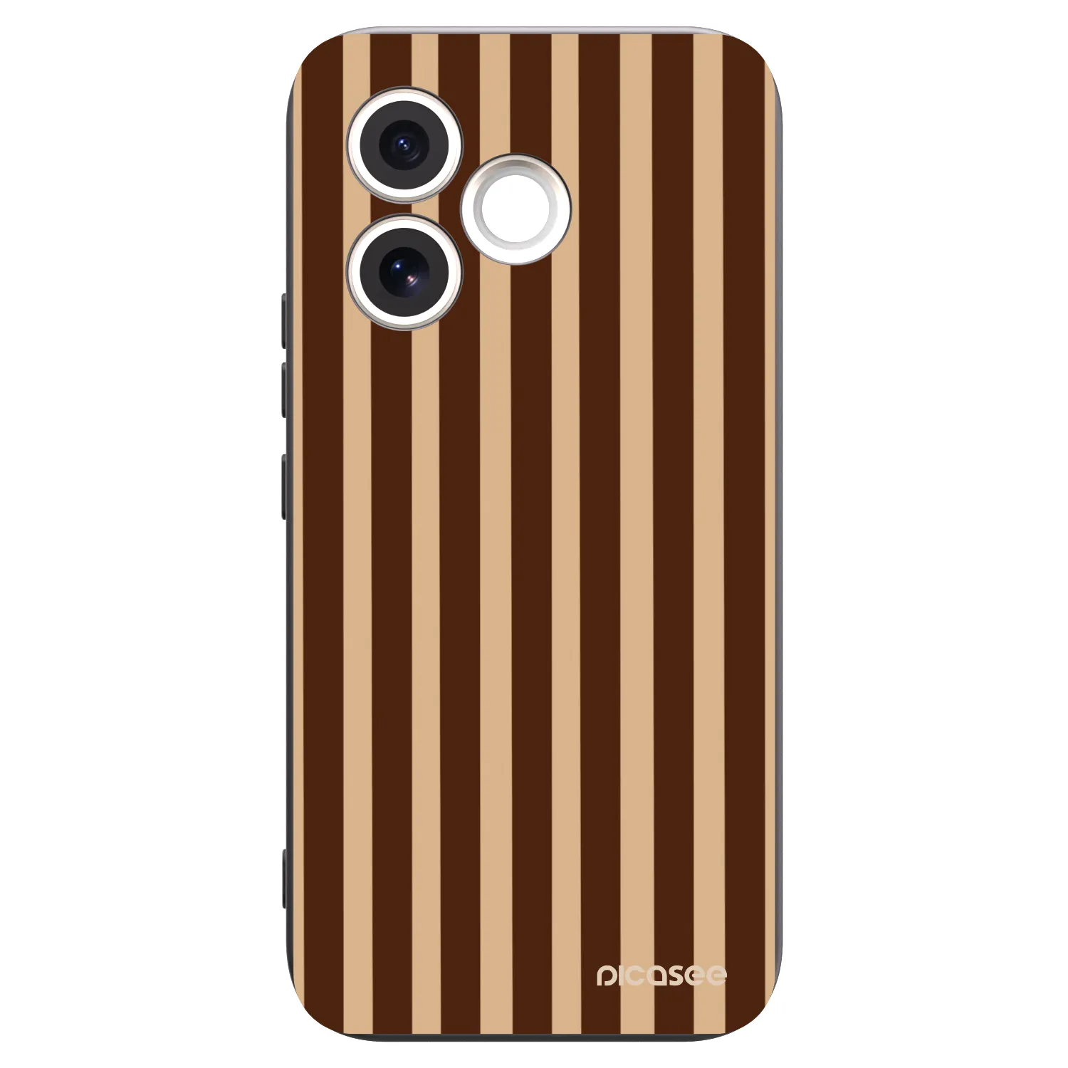 Picasee fekete szilikon tok az alábbi mobiltelefonokra Honor 600 Lite - Brown lines
