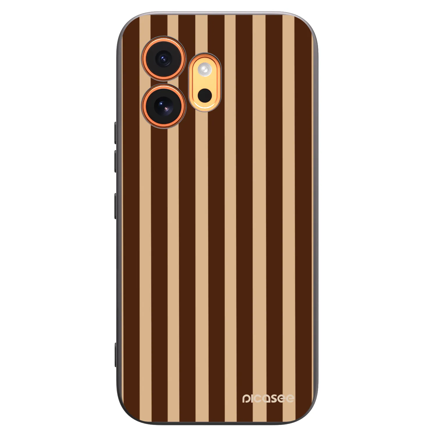 Picasee fekete szilikon tok az alábbi mobiltelefonokra Honor 600 - Brown lines