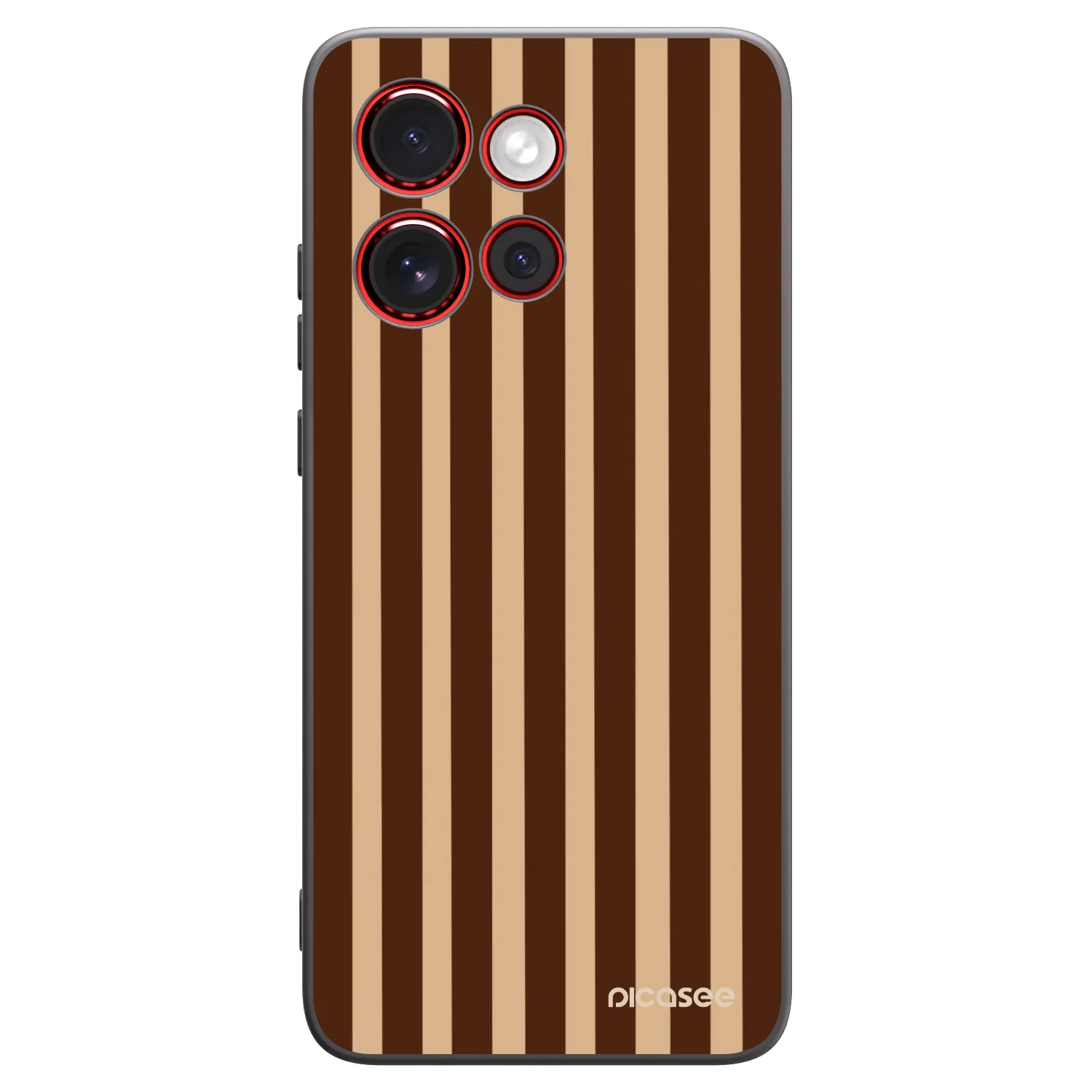 Picasee fekete szilikon tok az alábbi mobiltelefonokra Motorola Edge 60 Neo 5G - Brown lines
